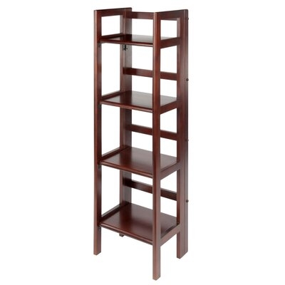 Aniyiah 51.34" H x 14.02" W Solid Wood Etagere Bookcase - Image 0