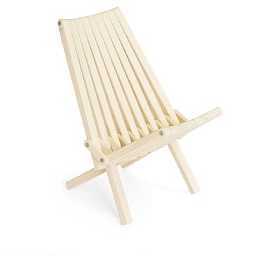 Solid Pine Folding Chair, Light Brown - Image 3