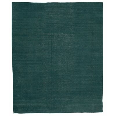 One-of-a-Kind Crowden Hand-Knotted 1960s Turkish Dark Green 9' x 12' Area Rug - Image 0