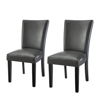 Leather Upholstered Side Chair - Image 0