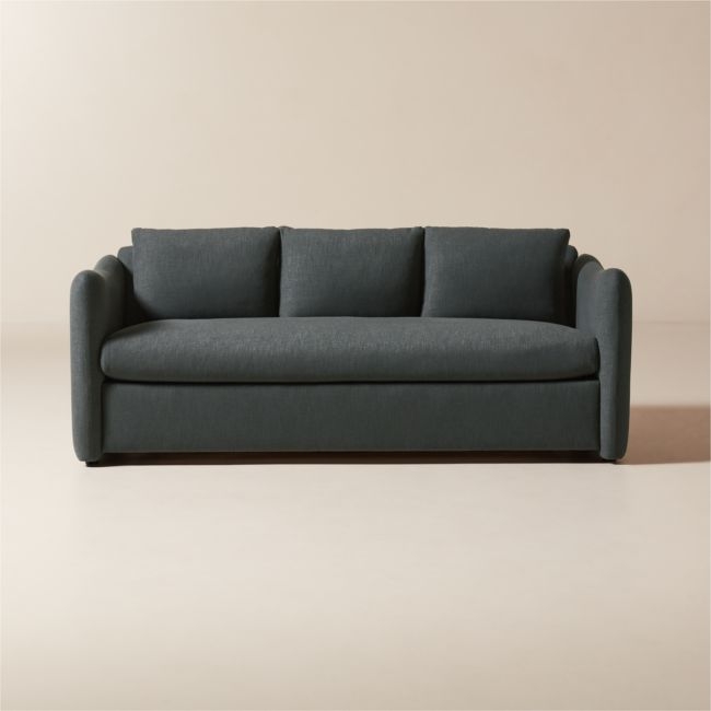 Tuffare 79.25" Charcoal Grey Performance Fabric Sleeper Sofa - Image 0