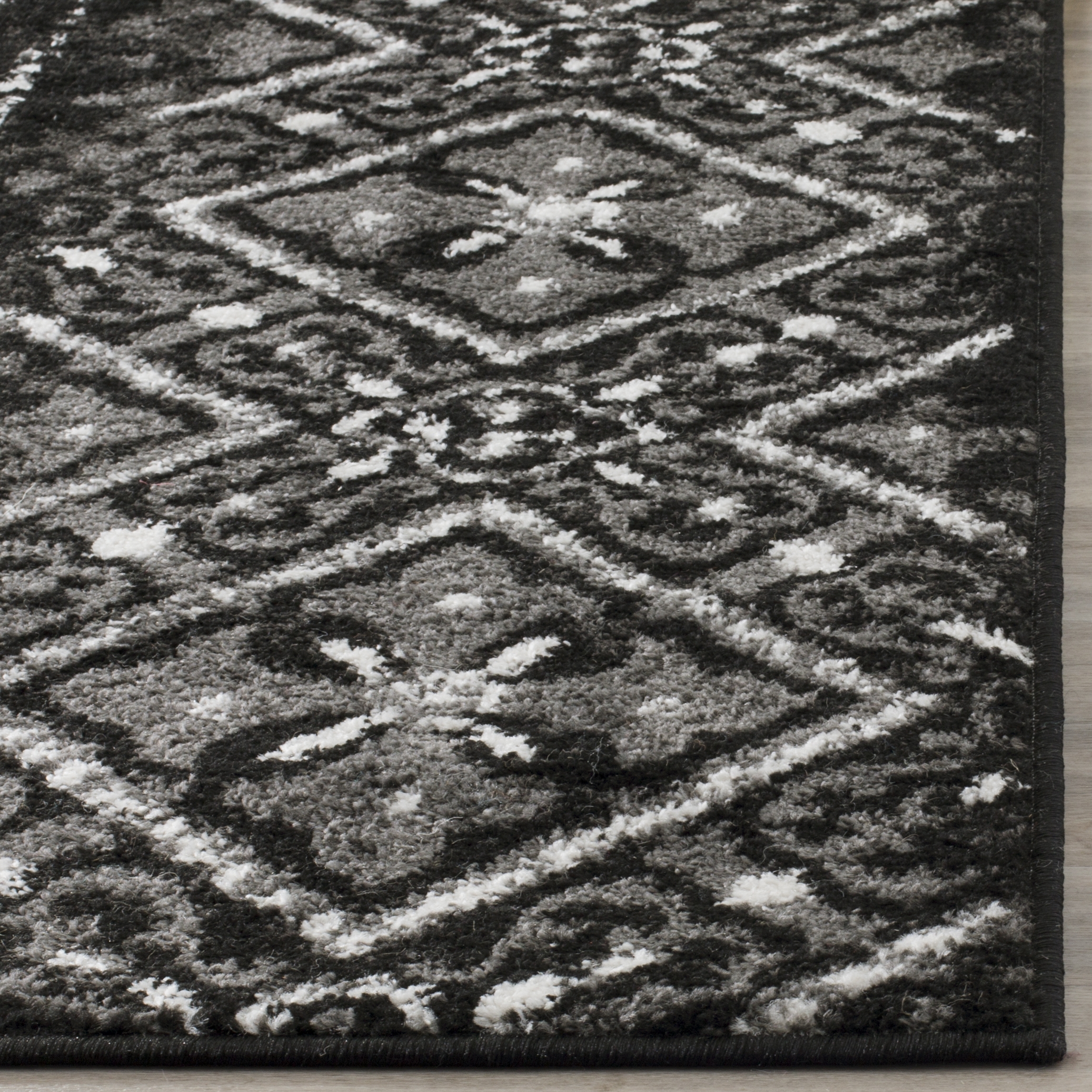Safavieh Woven Area Rug, ADR111C, Black/Silver,  3' X 5' - Image 1