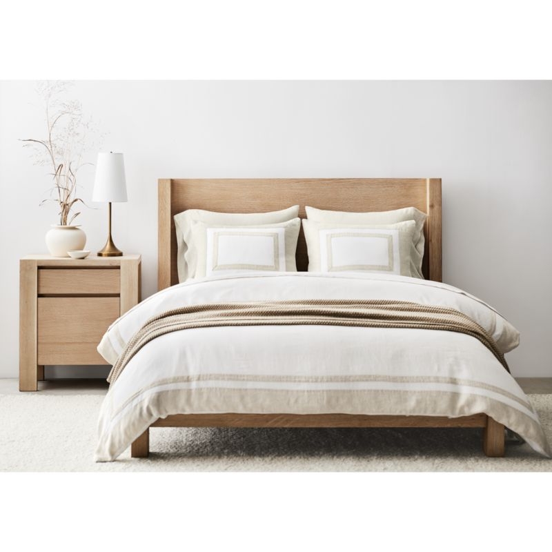 Organic Cotton 80"x80" Sand Beige Chunky Hand-Knit Bed Throw Blanket - Image 5