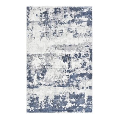 Jevon Hand Knotted Blue/Light Gray/White Area Rug - Image 0