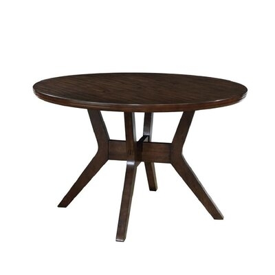 Round Wooden Dining Room Table In Gray - Image 0