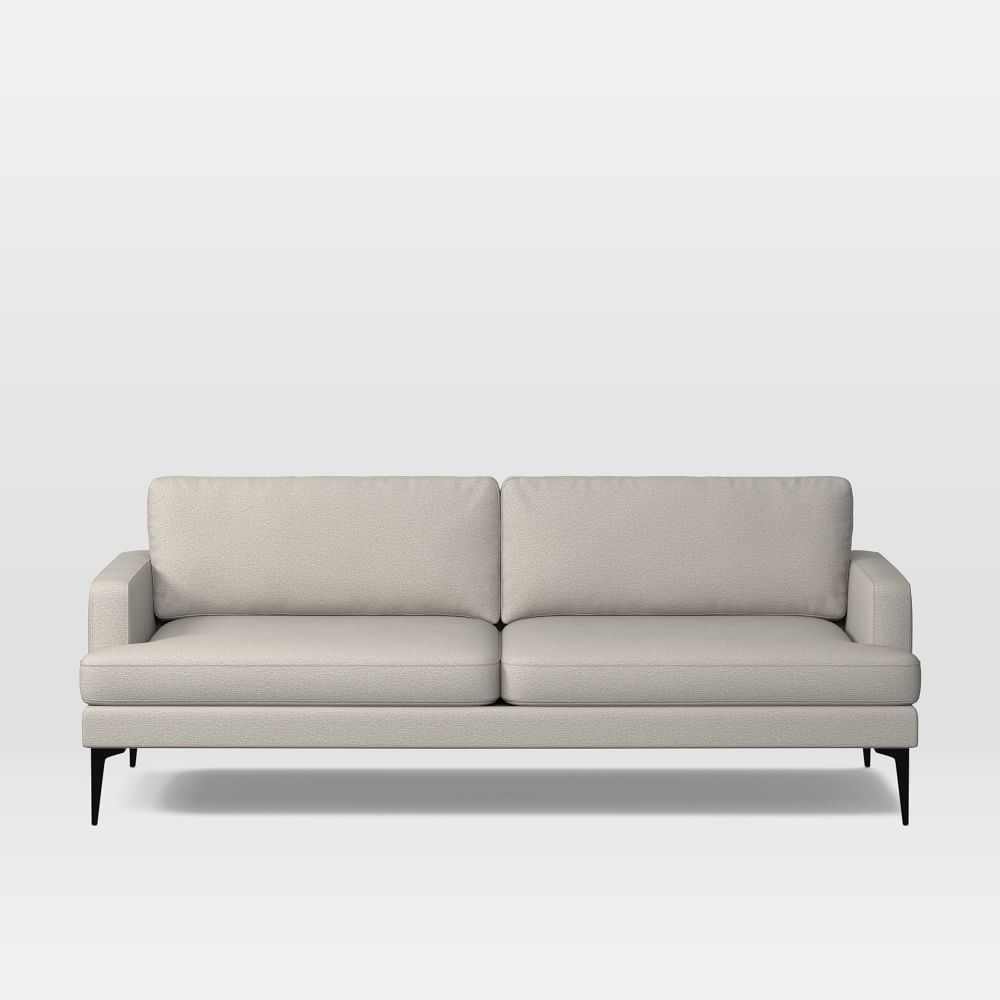 Andes 86" Multi-Seat Sofa, Standard Depth, Distressed Velvet, Dune, Dark Pewter - Image 0