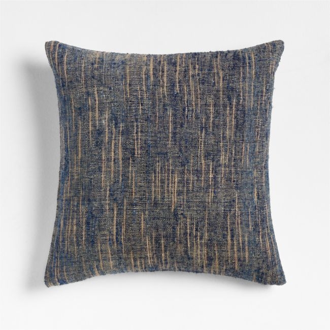 Riviera 20x20 Light Navy Throw Pillow with Down-Alternative Insert - Image 0