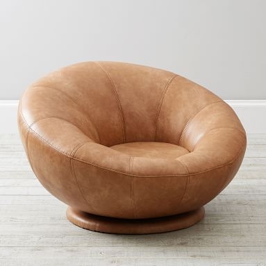 GROOVY SWIVEL : CHAIR : Faux Leather : CARAMEL : ( 1130761 ) - Image 1