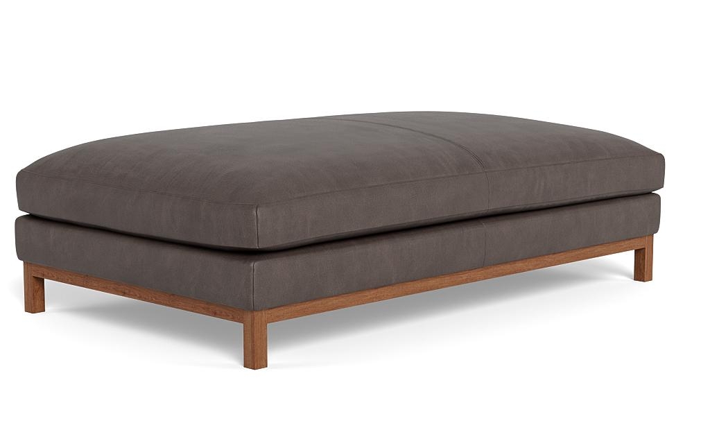 Jasper Leather Ottoman - Image 1