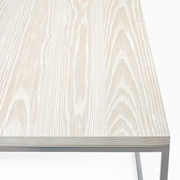 Streamline Square Coffee Table, Winter Wood, Satin Chrome - Image 4