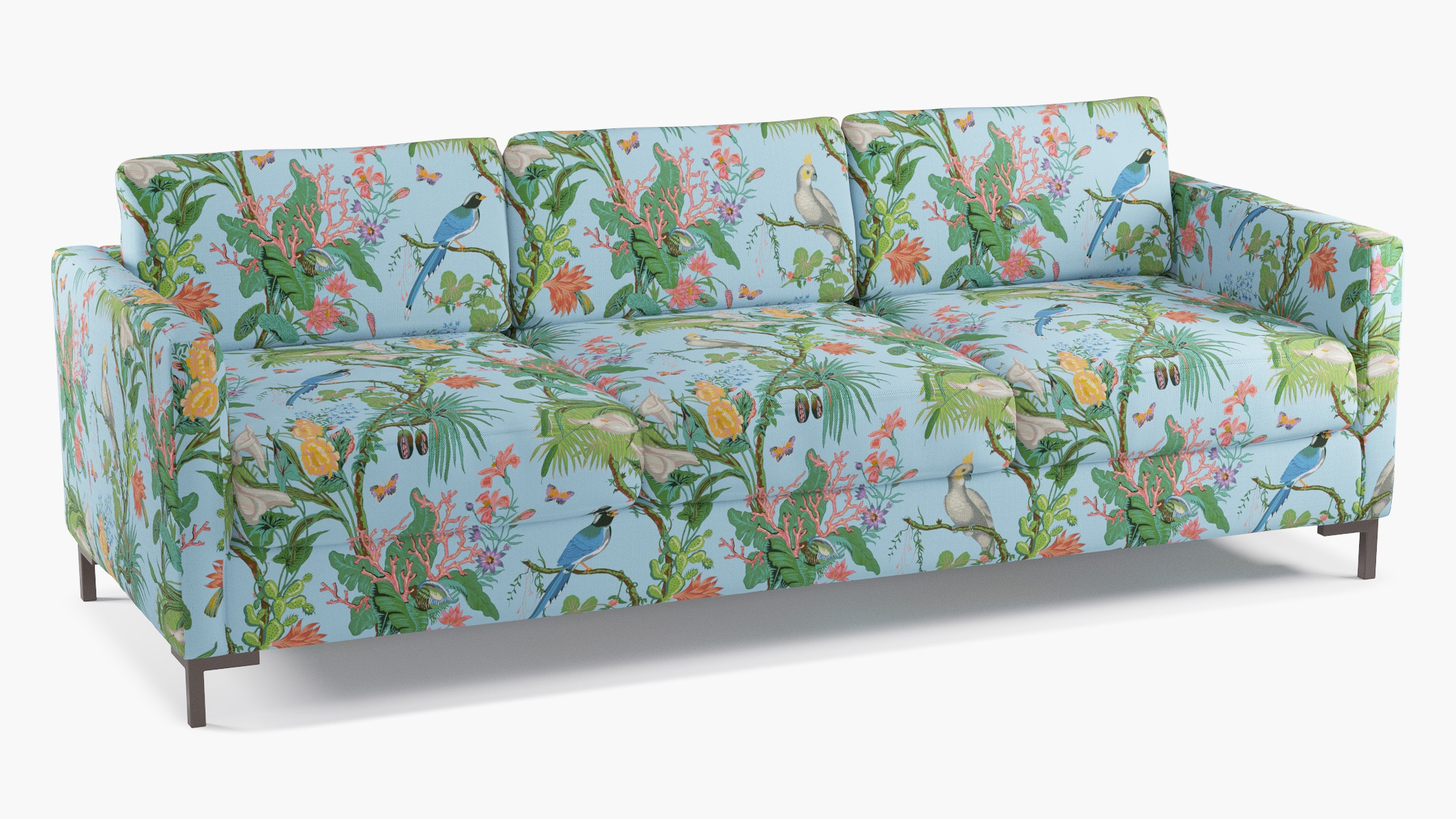 Modern Sofa, Sky Cinque Terra, Bronze L Leg - Image 1