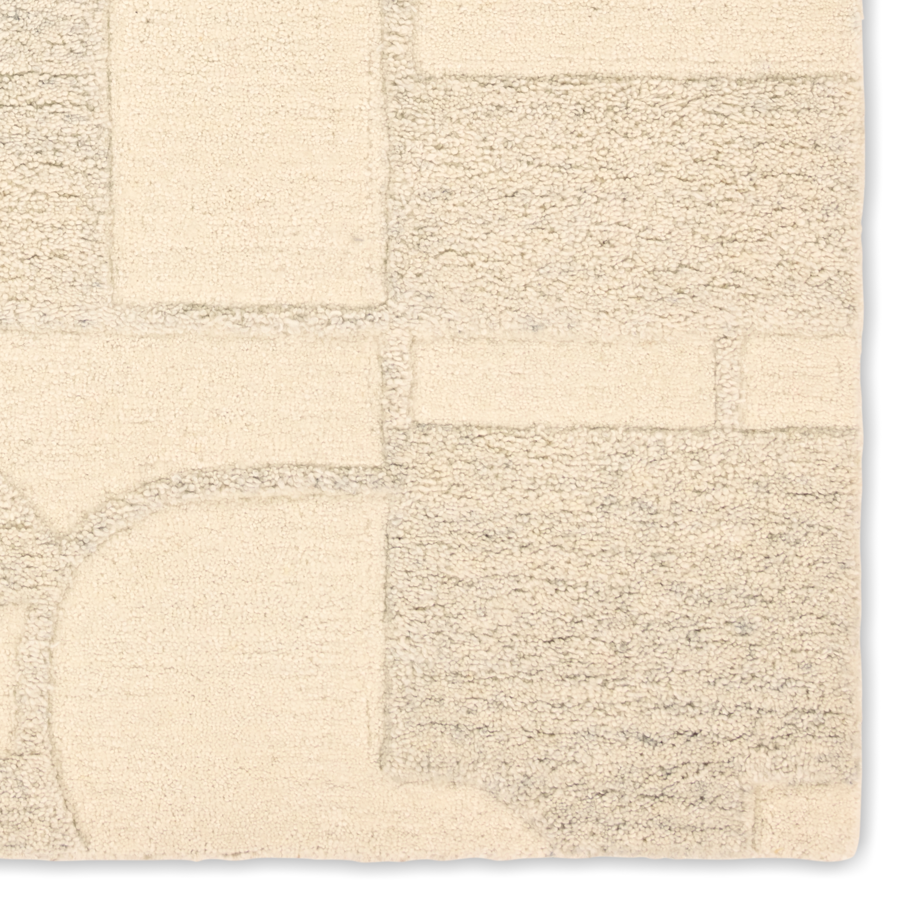 Pali RYN04 Handmade Abstract Tan and White Area Rug (9'6"x13'6") - Image 3