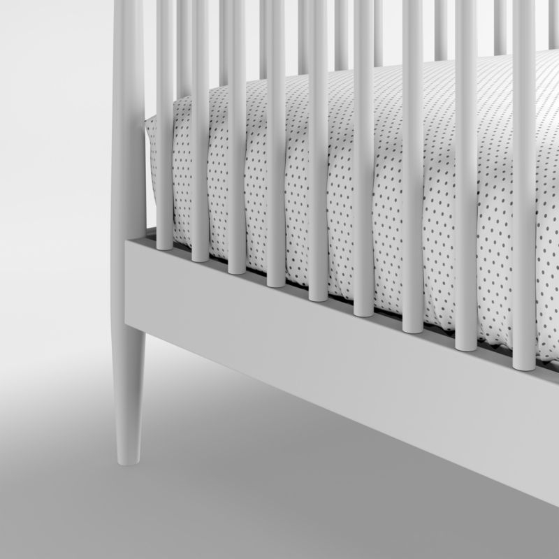 Hampshire White Wood Convertible Baby Crib with Toddler Bed Rail - Image 6