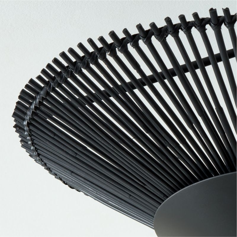 Copa Tiered Blackened Rattan Flush Mount Light - Image 2