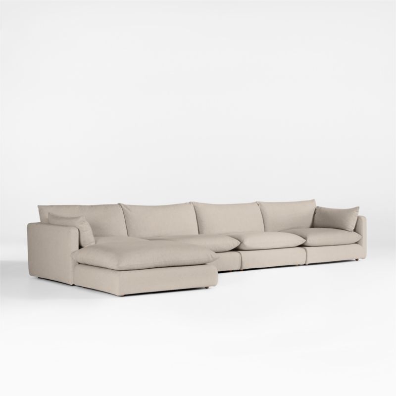 Unwind Modular 5-Piece Slipcovered Reversible Sectional Sofa - Image 1