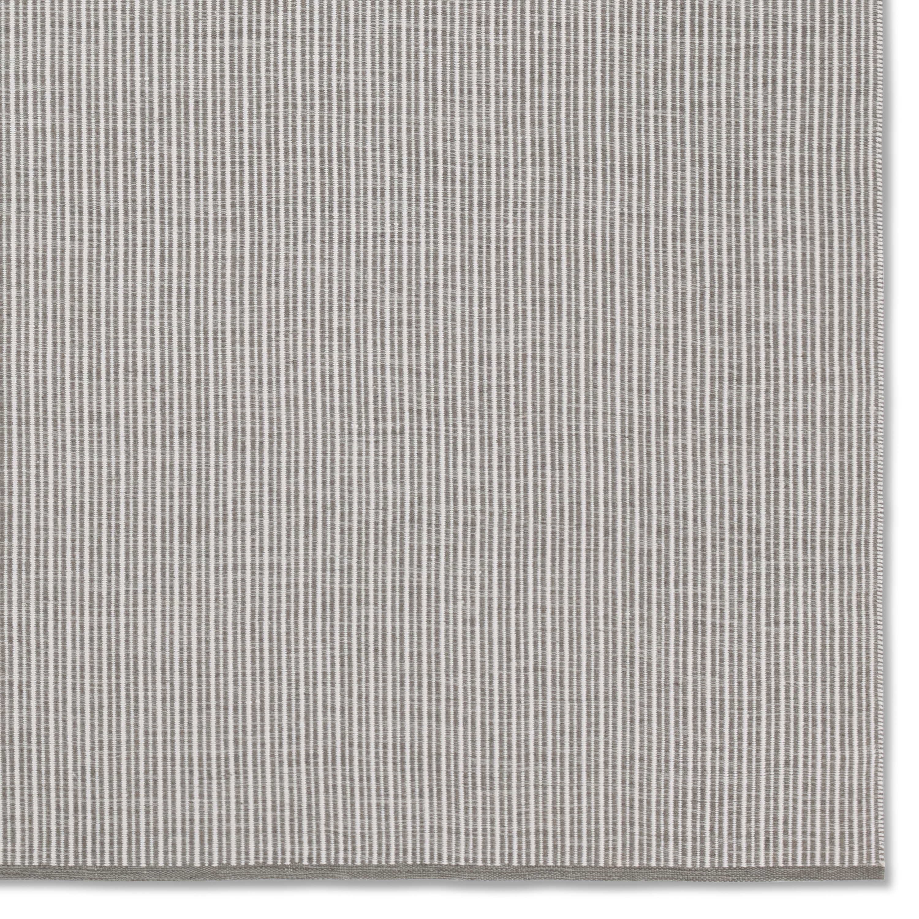 Avore SDR01 Handmade Outdoor Striped Gray and White Area Rug (6'x9') - Image 3