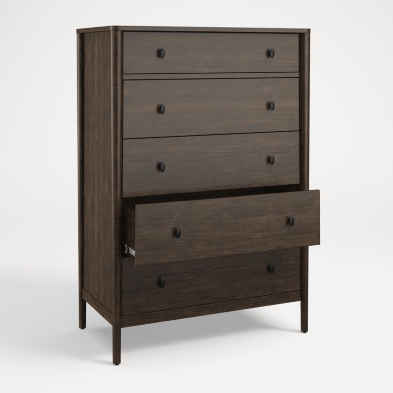 Gia Charcoal Cherry 5-Drawer Chest - Image 2