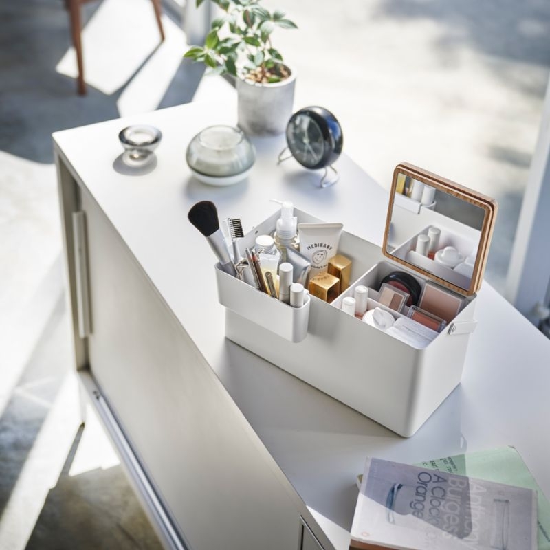 Yamazaki White Steel Makeup Organizer - Image 4