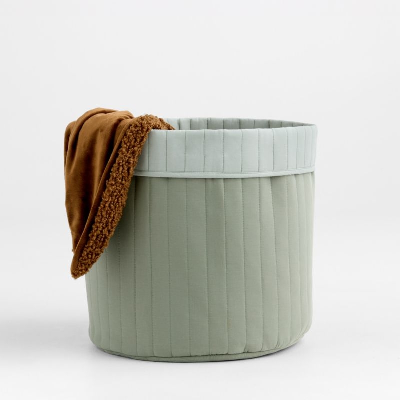 Quilted Reversible Floor Storage Bin - Thumbnail 5