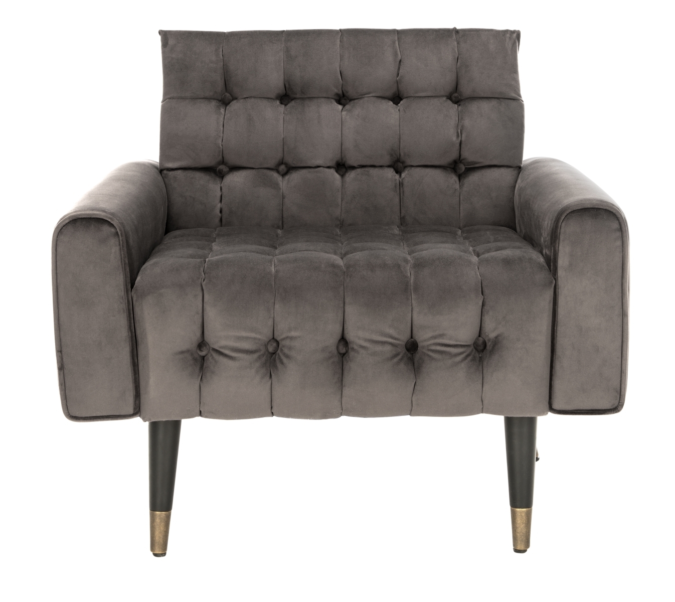 Amaris Tufted Accent Chair - Shale / Black - Safavieh - Image 0