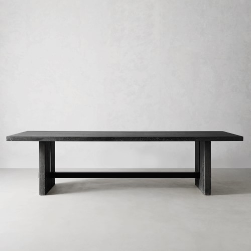 Montauk Rectangular Dining Table, 118, Midnight Black - Image 0