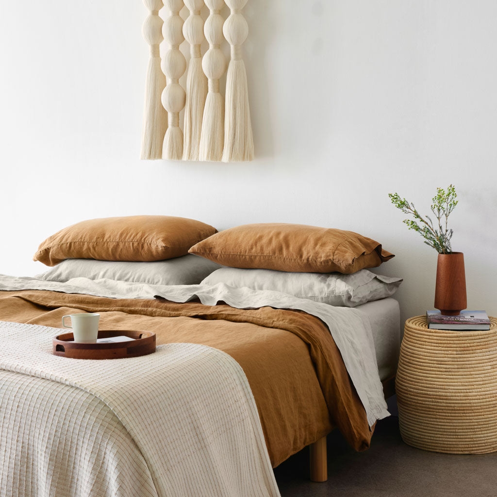 The Citizenry La Leña Luxe Alpaca Bed Blanket | Sand - Image 8