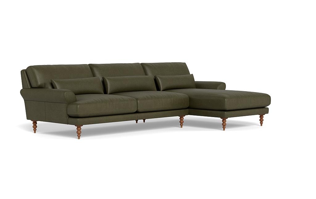 Maxwell Leather Sectional Sofa with Right Chaise by Apartment Therapy - Image 1