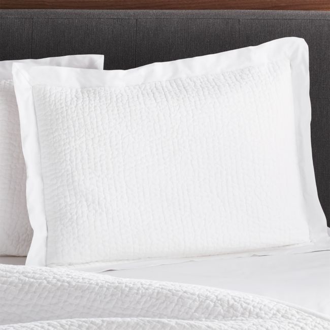 Celeste White Organic Cotton Standard Sham - Image 0