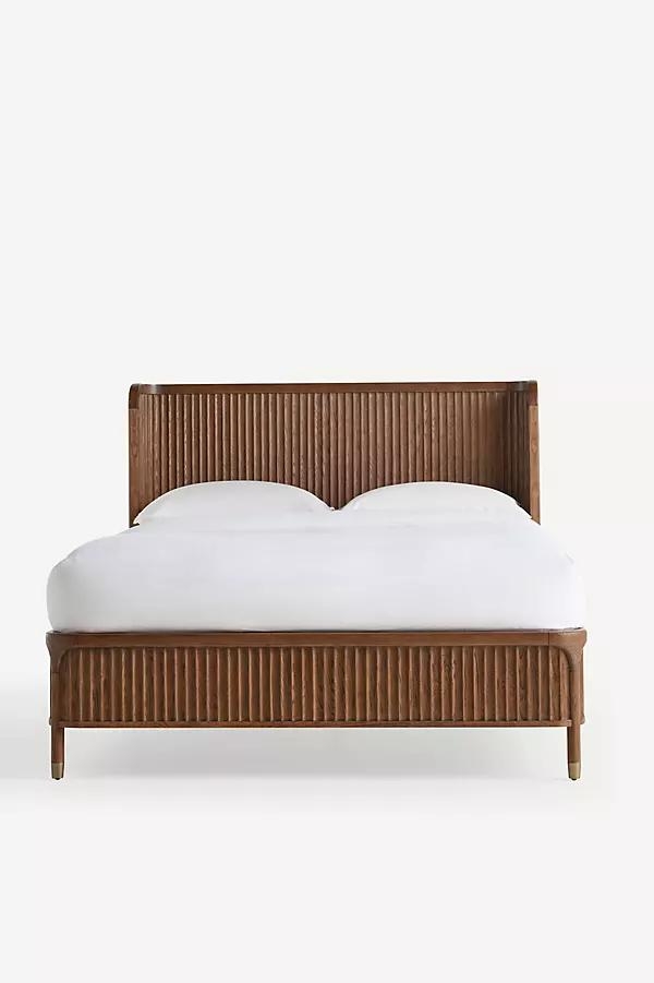 The Isla Fluted-Wood Bed - Image 0