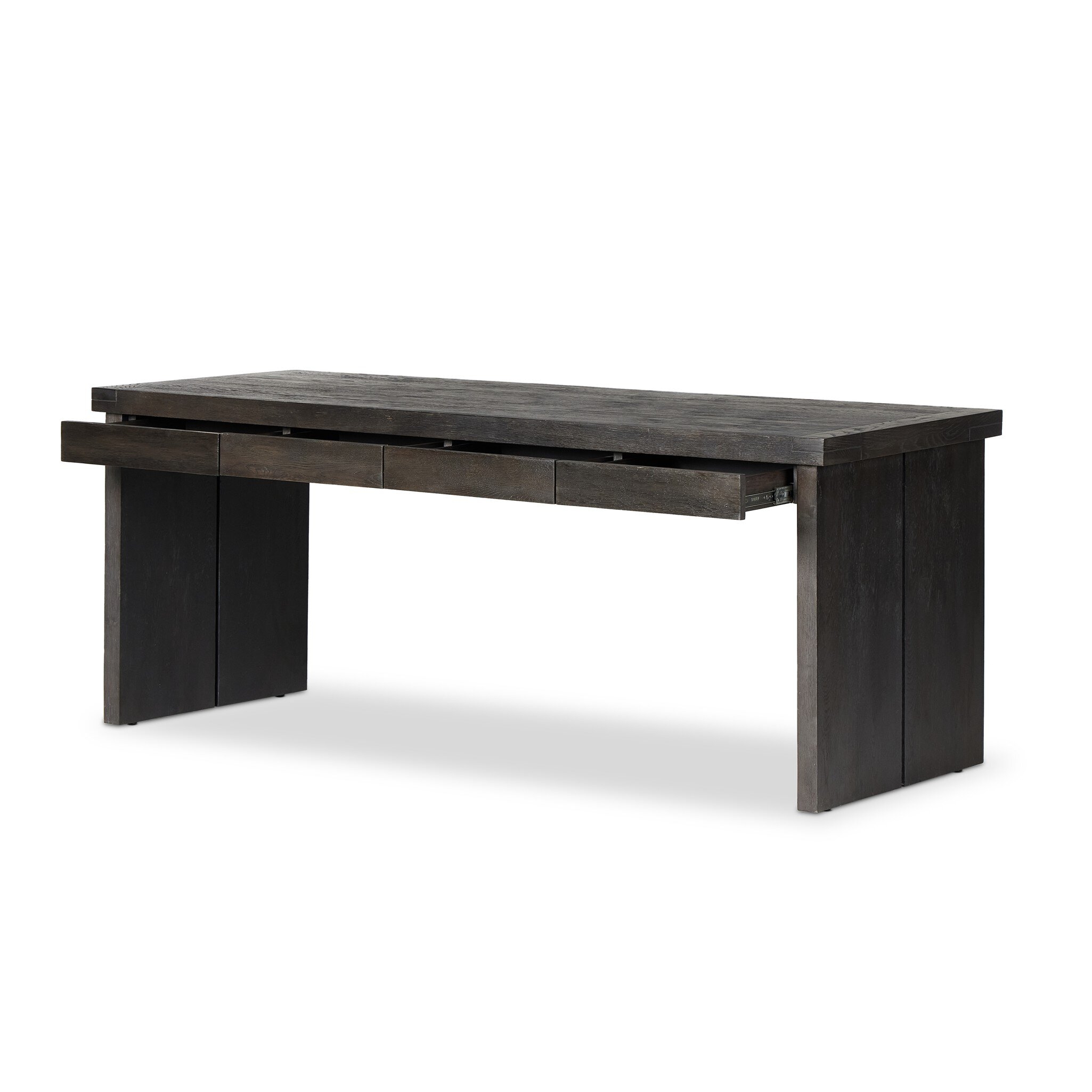 Warby Desk - Worn Black Veneer - Image 15
