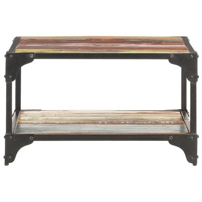 17 Stories Coffee Table 23.6"X23.6"X13.8" Solid Reclaimed Wood - Image 0
