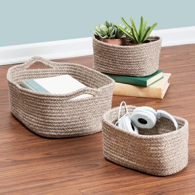 Nested 3 Piece Fabric Basket Set - Image 0