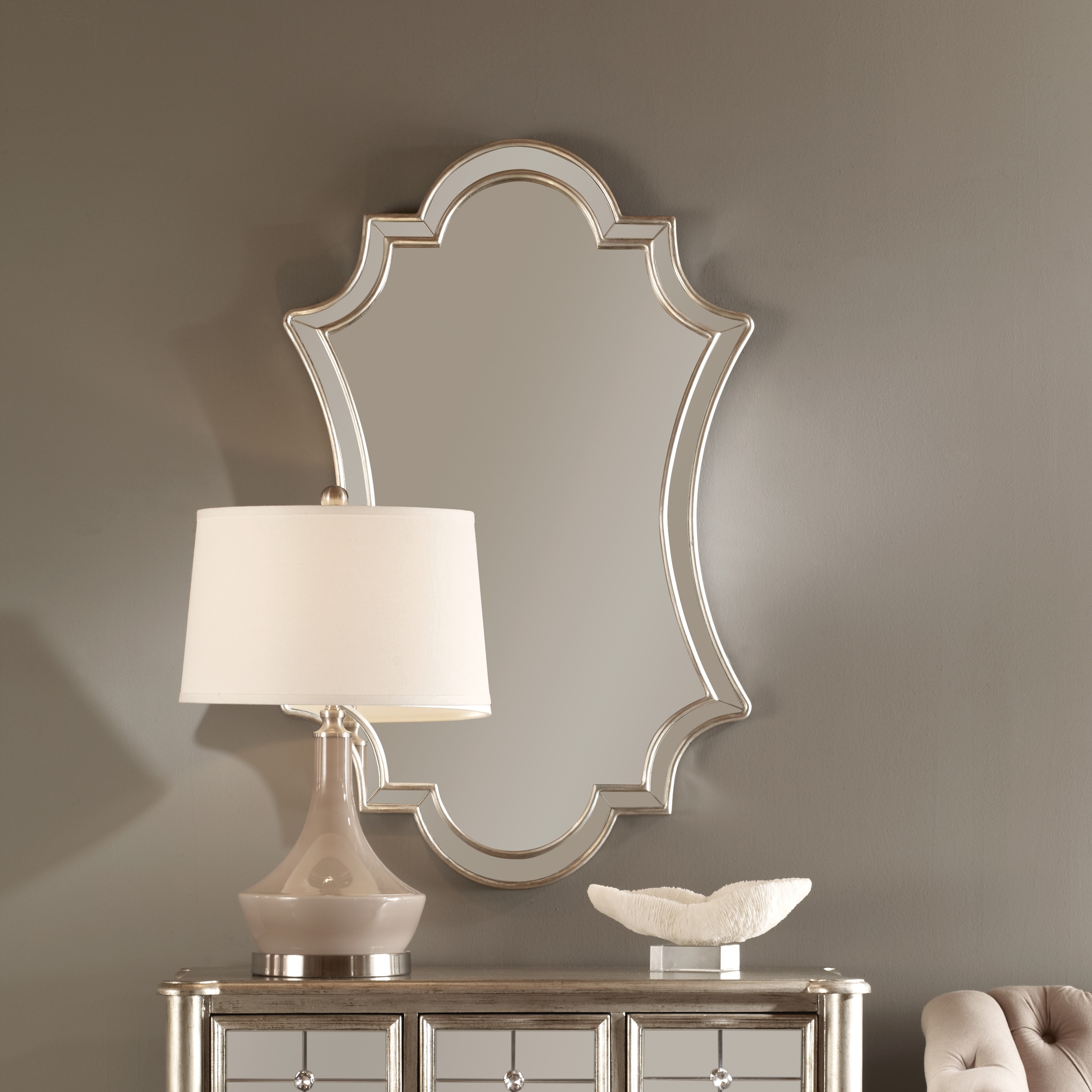 Elara Antiqued Silver Wall Mirror - Image 2