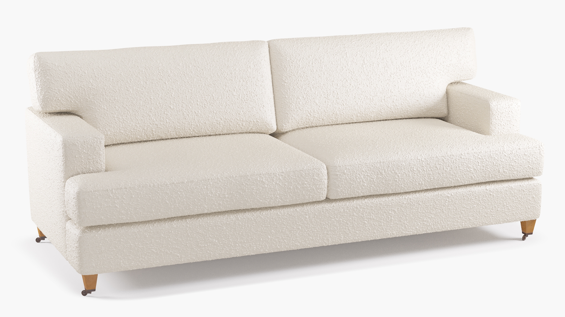 Classic Sofa, Snow Bouclé, Oak - Image 1