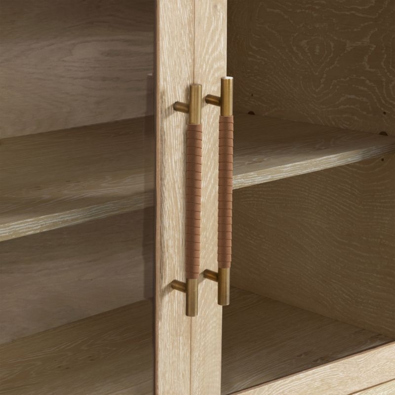 Clairemont 89" Natural Wood Storage Media Console - Image 6