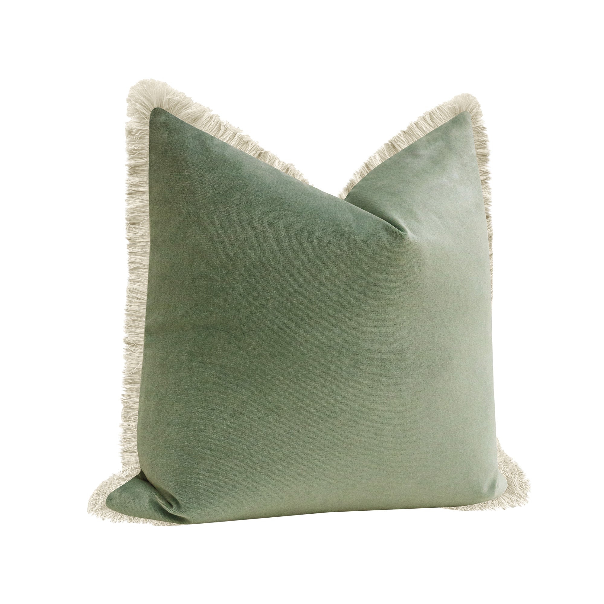 SOCIETY VELVET // EUCALYPTUS - 20” X 26” STANDARD SHAM / Knife Edge - Image 2