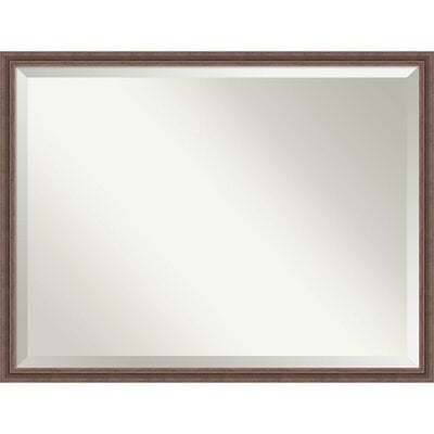 Distressed Rustic Brown Bathroom Vanity Wall Mirror - Image 0