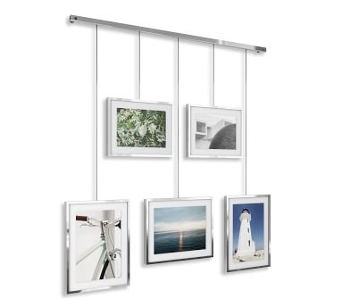 Hanging Chrome Gallery Frames, Set of 5 - Image 4