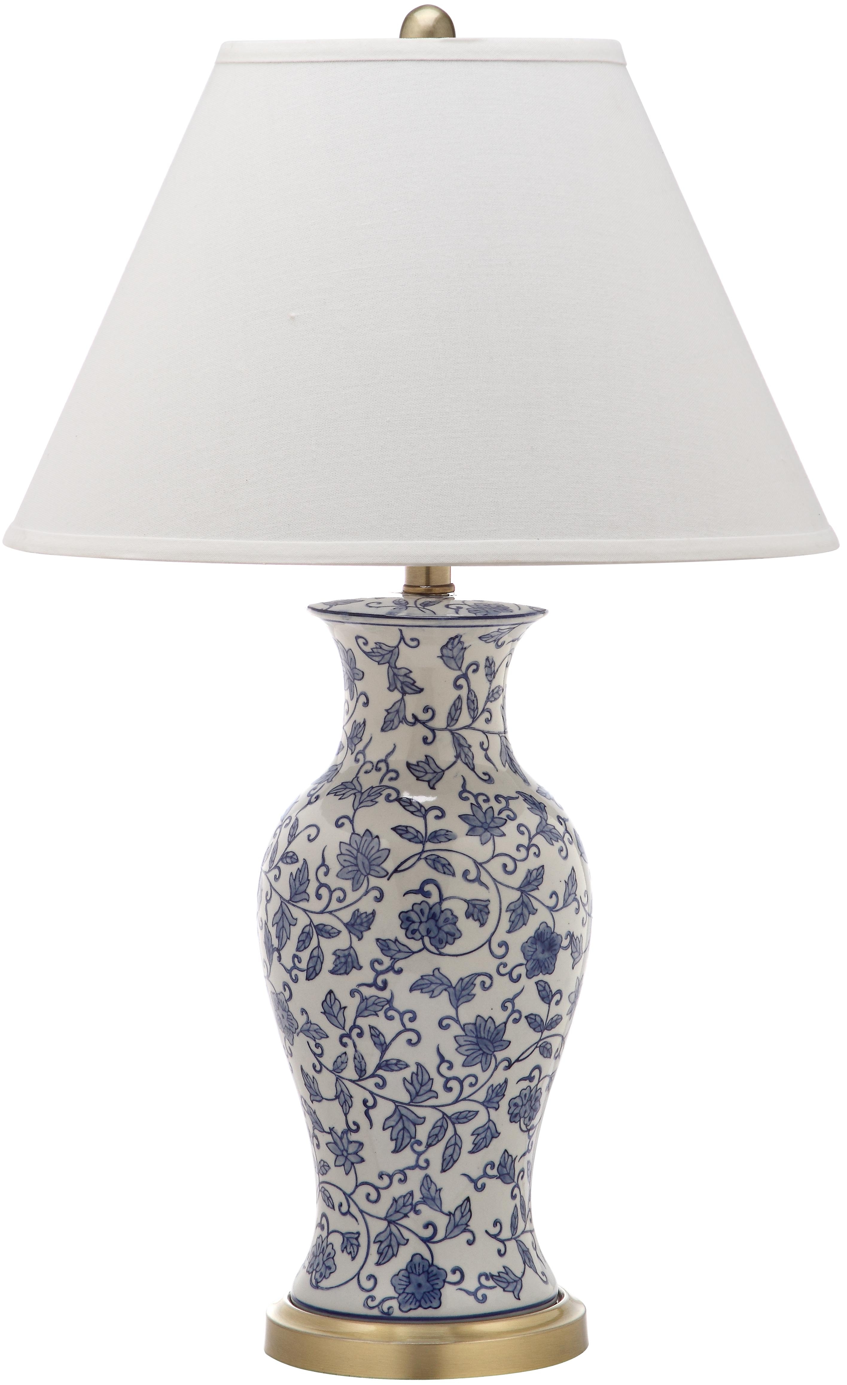 Beijing 29-Inch H Floral Urn Table Lamp - Blue/White - Arlo Home - Image 0