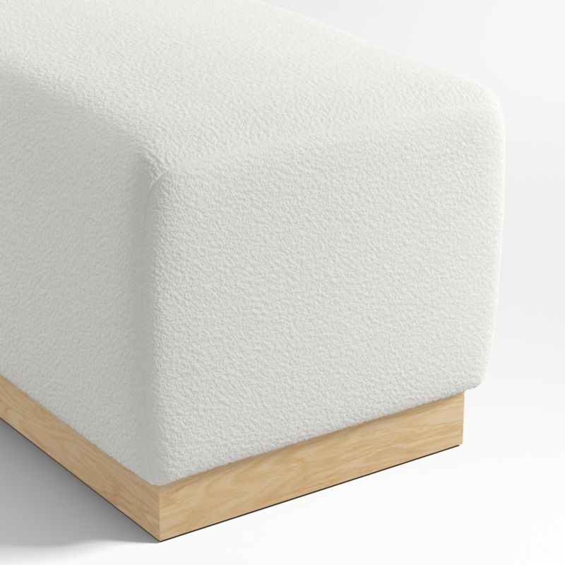 Gather 70" Ivory Upholstered Bench - Image 3