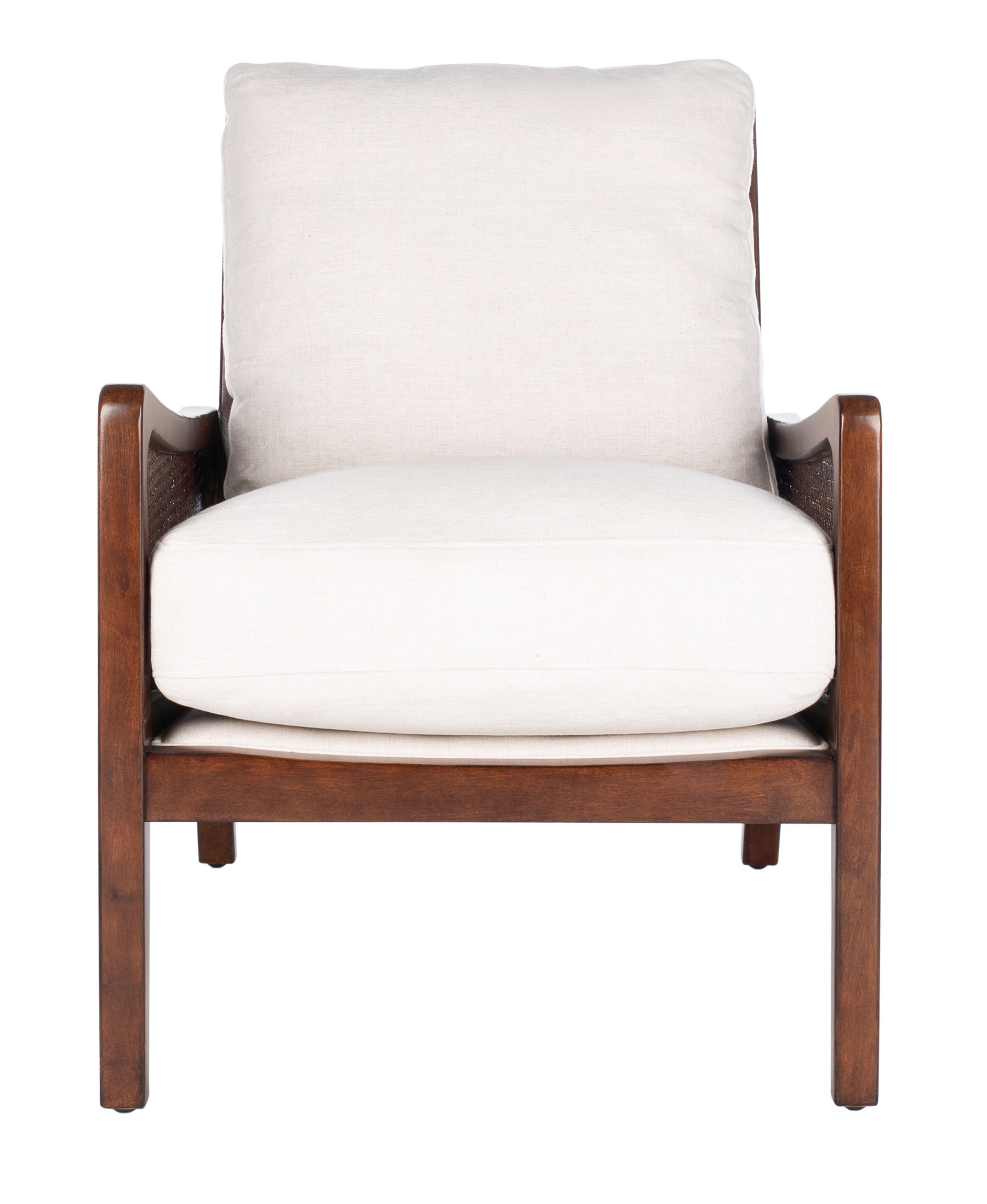 Moretti Wood Frame Accent Chair - Oatmeal - Safavieh - Image 0