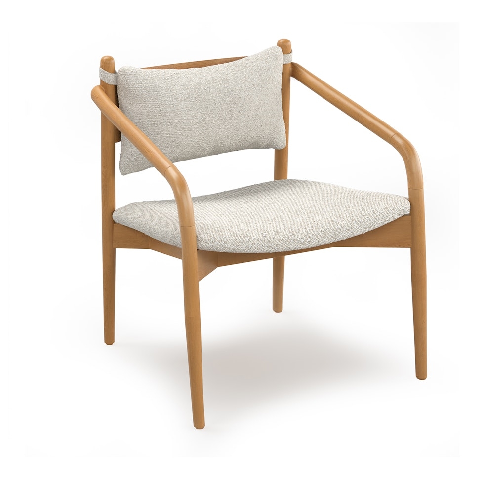 Lento 25" Lounge Chair - Ivory Bouclé - Image 0