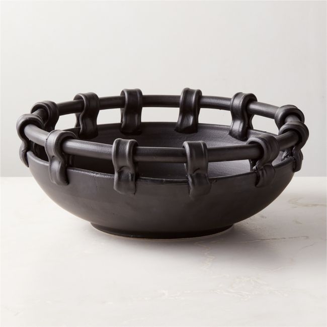 Mondovi Black Ceramic Decorative Bowl - Image 0