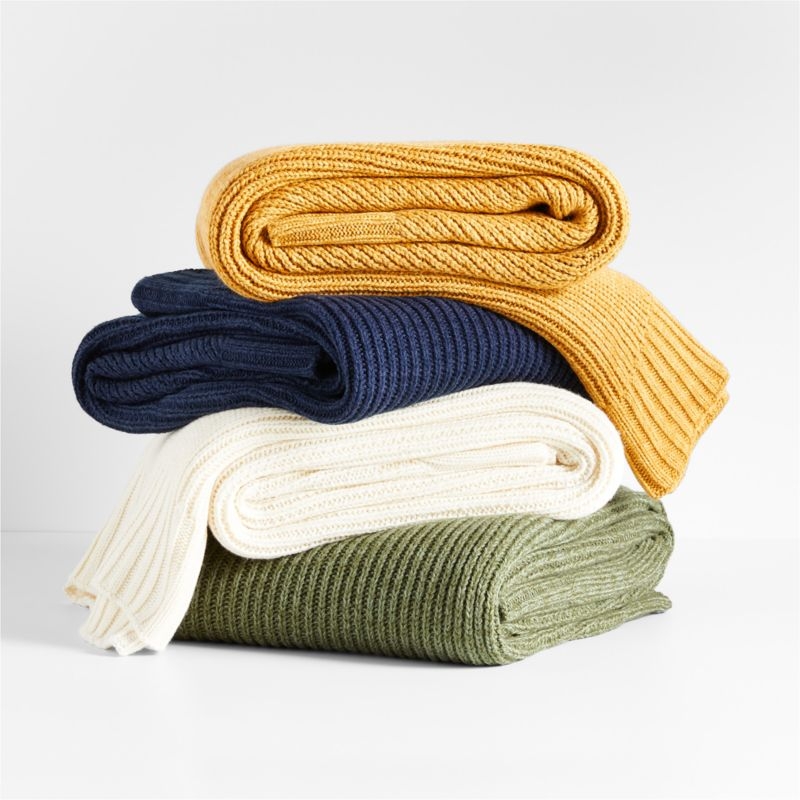 Equinox 70"x55" Tupelo Honey Sweater Knit Throw Blanket - Image 2