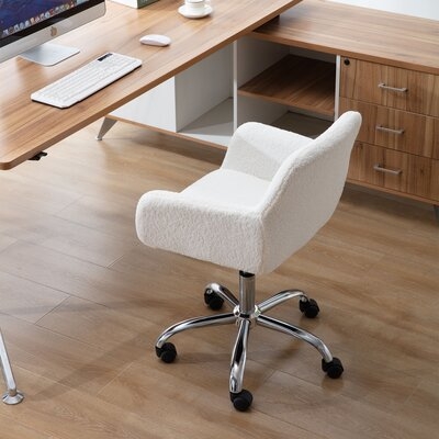 Office Chair Modern Design Velvet Chair With Arms in , White - Image 0