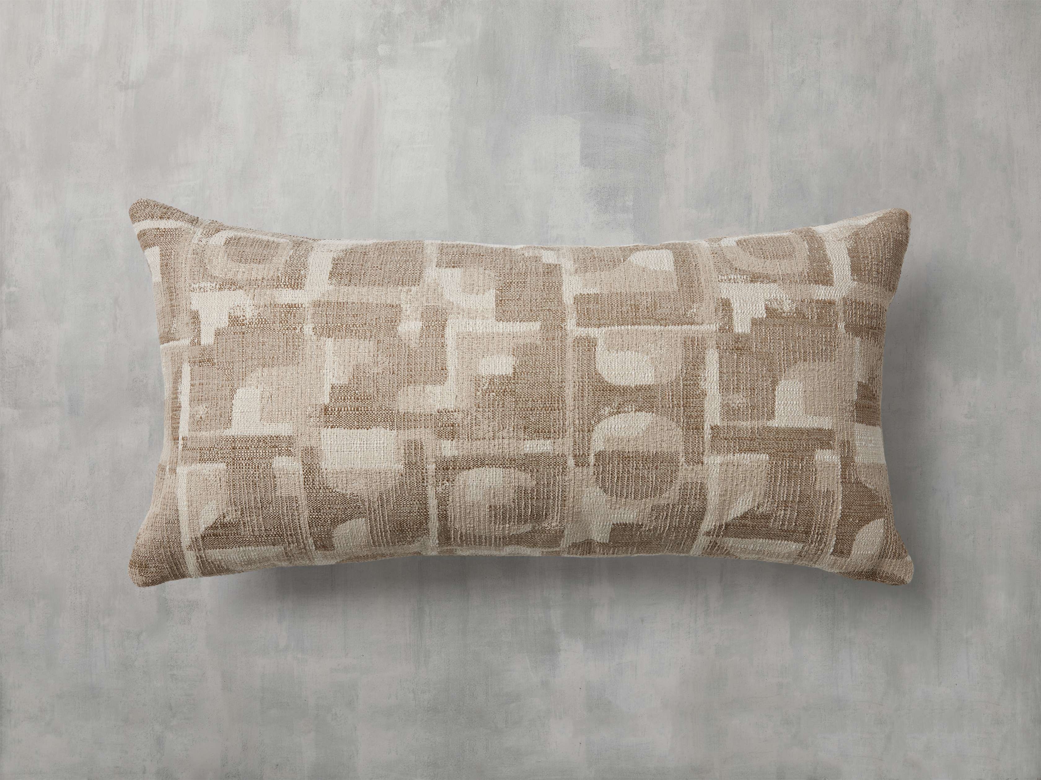 Marli Outdoor Lumbar Pillow in Polyester Brown  Earth - Image 0