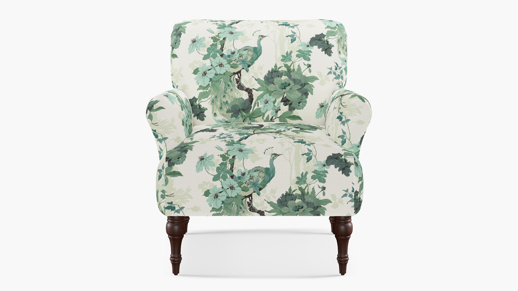 Traditional Accent Chair, Jade Peacock Park - Image 0