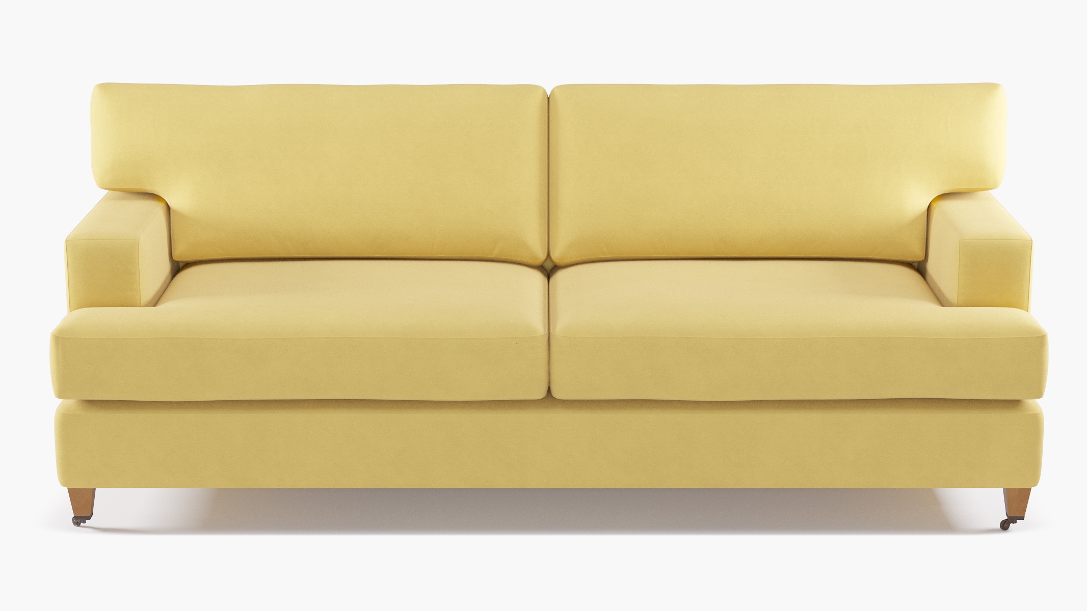 Classic Sofa, Canary Classic Velvet, Oak - Image 0