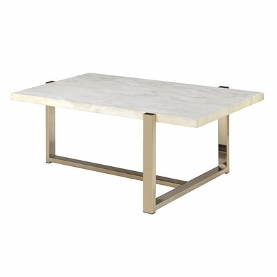 Faux Marble Top Coffee Table - Image 0