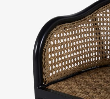 Berengar Dining Armchair Cushion, Sunbrella(R) - Outdoor Linen; Navy - Image 2